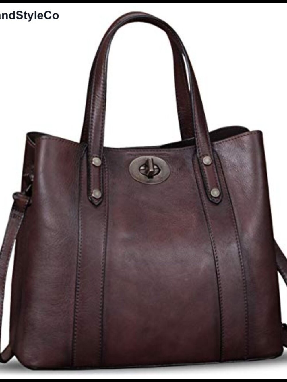 Genuine Leather Satchel Purse Top Handle Shoulder Bag Handmade Tote